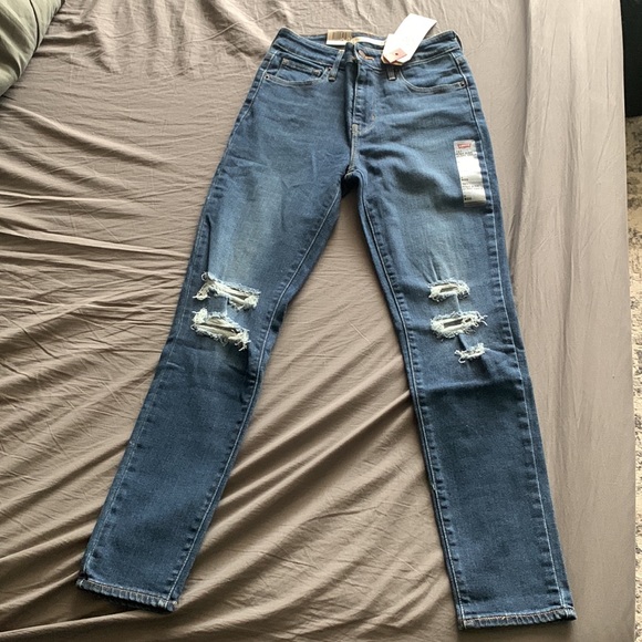 NWT Women’s Levi’s High Rise Distressed Skinny Jeans. Size 25 - Picture 4 of 12